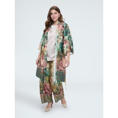 Kimono avec imprimé et ceinture FIORELLA RUBINO