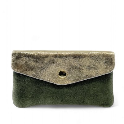 Pochette porte-monnaie en daim et cuir irisé COMBI OH MY BAG
