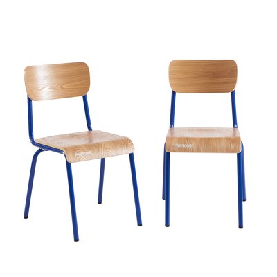 Lot de 2 chaises écolier empilables PANTONE
