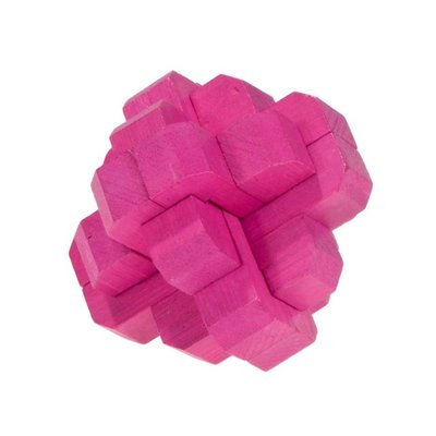 Casse-tête bambou Le nœud rond magenta FRIDOLIN