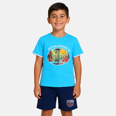 Ensemble t-shirt imprimé et short PLAYTIME LEE COOPER