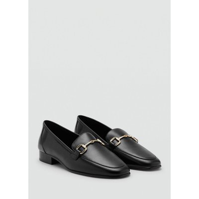 Mocassins cuir boucle MANGO