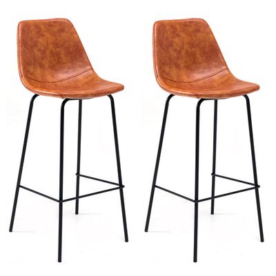 Lot de 2 tabourets de bar vintage, LUCIEN HAPPY GARDEN