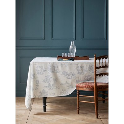 Nappe esprit jouy en coton tramé aspect lin CYRILLUS