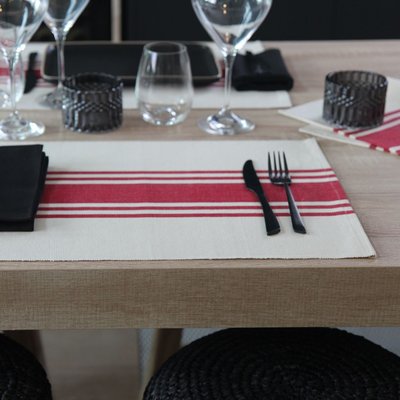 Lot de 4 sets de table à rayures d'antan SUD ETOFFE