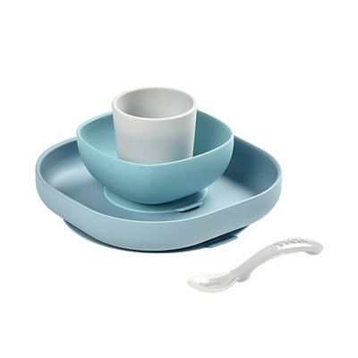 Set vaisselle 4 pièces en silicone BEABA
