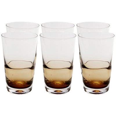Verres à eau Mimi ambre set de 6 KARE DESIGN