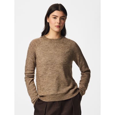 Pull en maille mousseuse, col rond PIECES