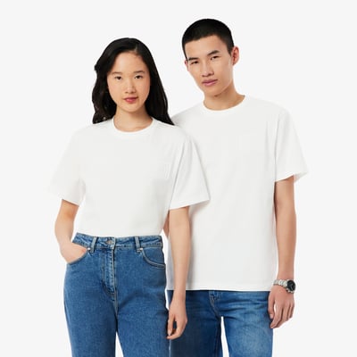 T-shirt coton marquage embossé LACOSTE
