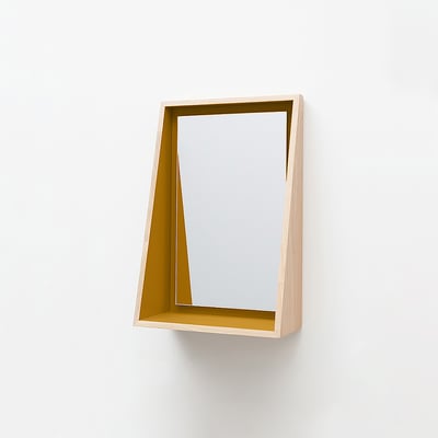 Miroir Float avec tablette en chêne massif DRUGEOT MANUFACTURE
