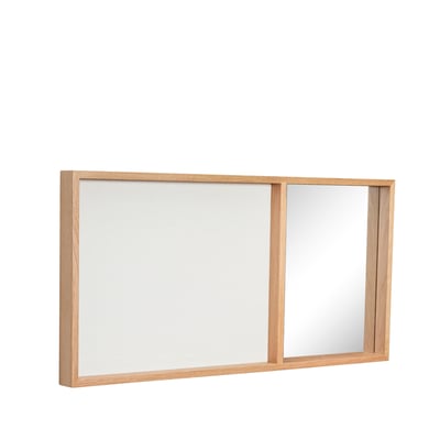 Tableau en toile, verre miroir et placage de chêne COMBINE HUBSCH