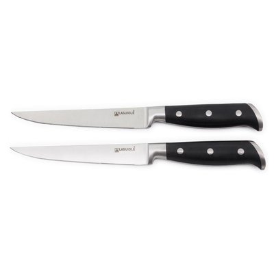 2 couteaux à steak noir 25cm - "classique" LAGUIOLE CUISSON