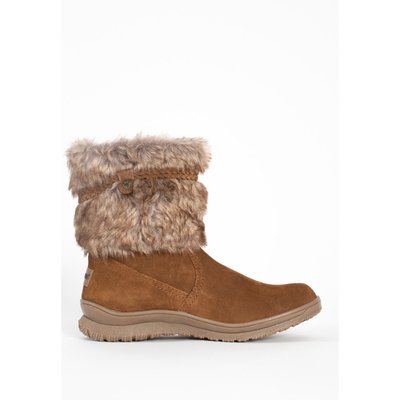 Bottes croute de cuir camel hot sale