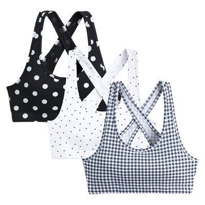 Lot de 3 brassières imprimées LA REDOUTE COLLECTIONS