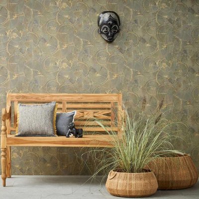 Papier peint imprimé tribal circles HOME MAISON