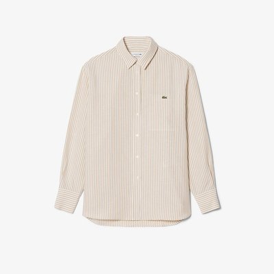 Chemise oversize lin mélangé LACOSTE