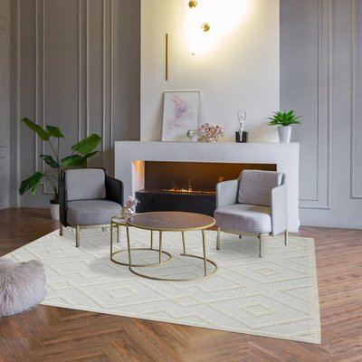 Tapis kilim tissé motif géométrique TENO A UN AMOUR DE TAPIS