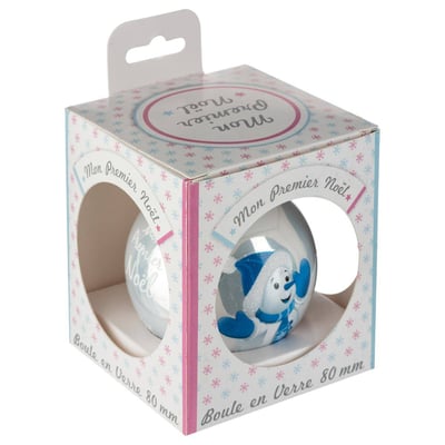 Boule de Noël en Verre Luxe 80 mm ATMOSPHERA
