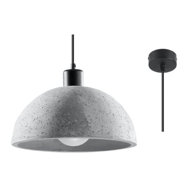 Suspension Béton Gris E27 1 Pablito EDEN