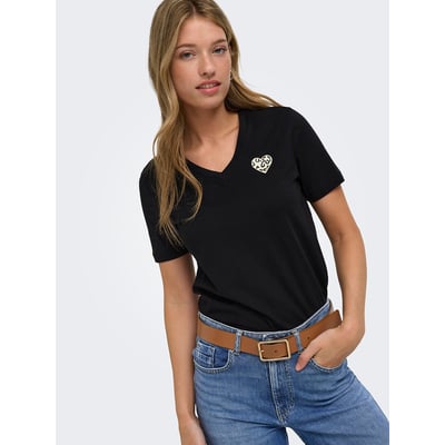 Tee shirt col v manches courtes ONLY