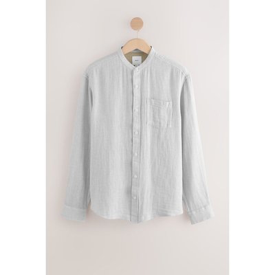 Chemise manches longues en lin et coton NEXT