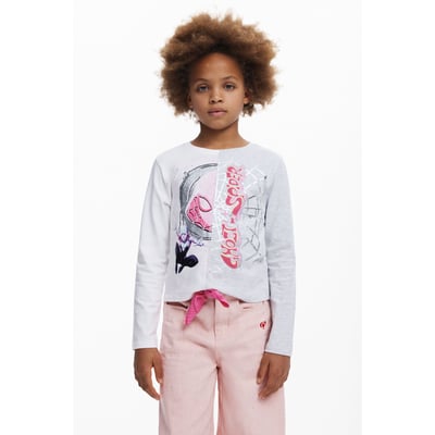 T-shirt Manches Longues Enfant Fille Garçon - Coton Doux Coupe Large - Imprimé Uni - Maternelle Loisirs - 6