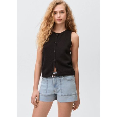 Short en jean revers effilochés MANGO TEEN