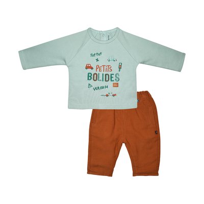 Tee shirt pantalon iael interlock bebe SUCRE D'ORGE