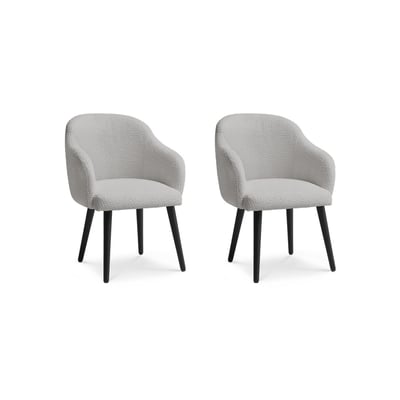 Lot de 2 chaises tissu bouclette, SOPHIE BOBOCHIC