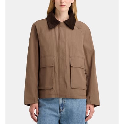 Veste droite faune col velours GALERIES LAFAYETTE