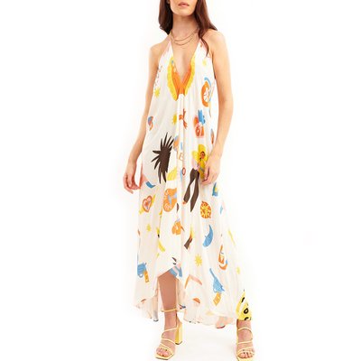 Robe de plage dos nu longue imprimé VOILA MEXICO WILD