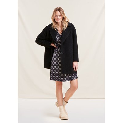 Manteau 3/4 uni coupe ample LA FEE MARABOUTEE