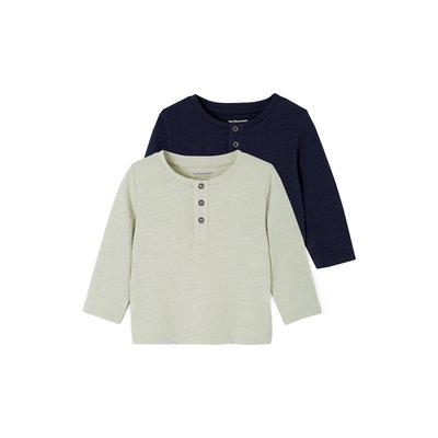 Lot 2 tee-shirts tunisiens Basics manches longues VERTBAUDET