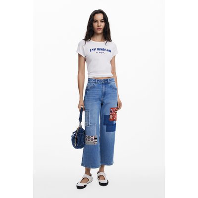 Desigual - Jean droit patchs DESIGUAL