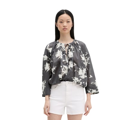 Blouse relaxed en voile de coton imprimé MARC O'POLO
