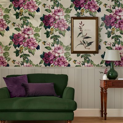 Papier peint Pivoines doubles vintage JOULES