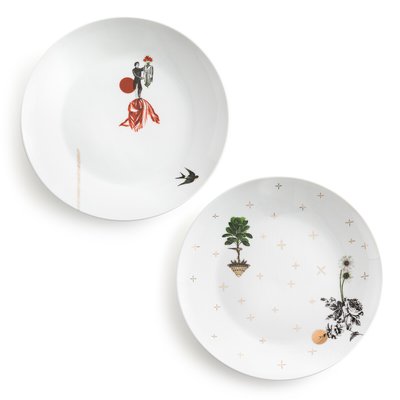 4er-Set Dessertteller aus Porzellan SAM BARON X LA REDOUTE INTERIEURS
