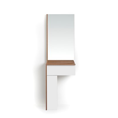 Ensemble console-miroir en mélamine, Tetris HERDASA