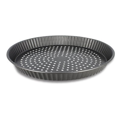 Moule à tarte perforé en acier carbone 32cm, AMANDINE MENASTYL