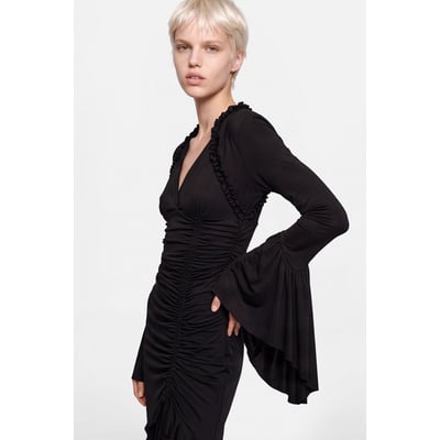 robe asymétrique à manches évasées DESIGUAL