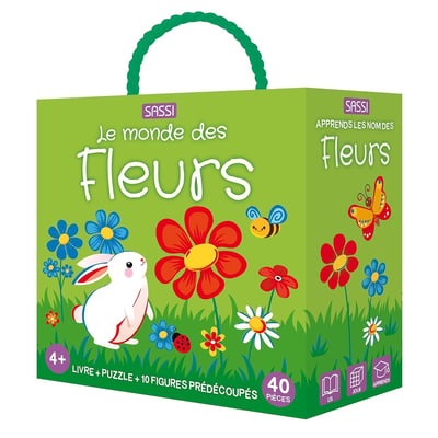 Livre et puzzle Les fleurs SASSI JUNIOR