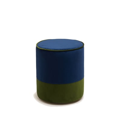 Pouf en Velours bicolore NOE MADURA