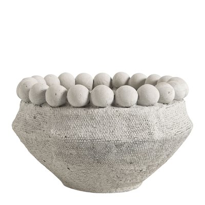 Cache-pot ALÉO ciment - Petit modèle BLANC D’IVOIRE
