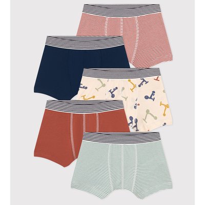 Pack of 5 Boxers PETIT BATEAU