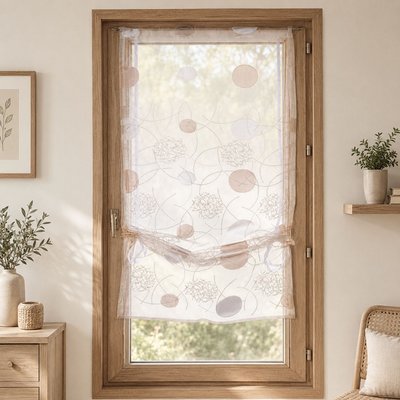 Petit voilage organza jacquard à remonter HOME MAISON