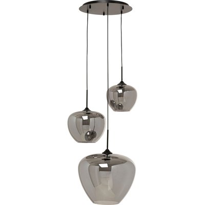 Suspension en verre et acier, SPHERE KARE DESIGN