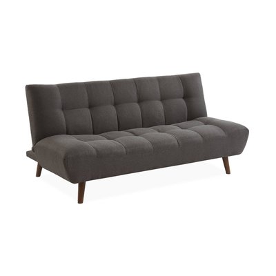 Canapé convertible, banquette clic clac 3 places tissu pieds bois d'hévéa AXEL SWEEEK