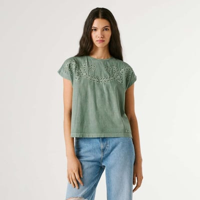 T-Shirt Avec Détails Ajourés Floraux PEPE JEANS