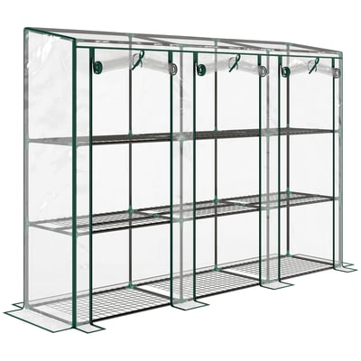 Serre Acier Transparent OUTSUNNY