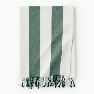 Fouta simple rayée, 90x160cm, 100% coton bio MONOPRIX